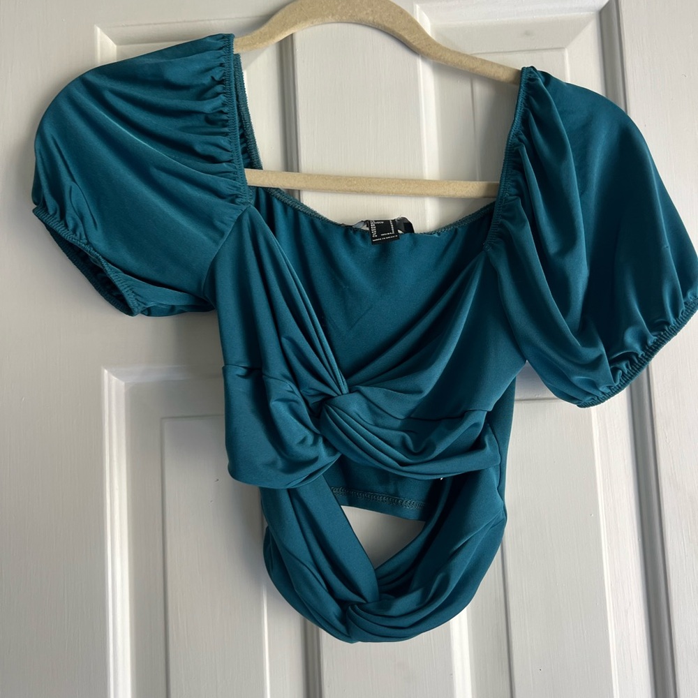 Forever 21 Teal Crop Top